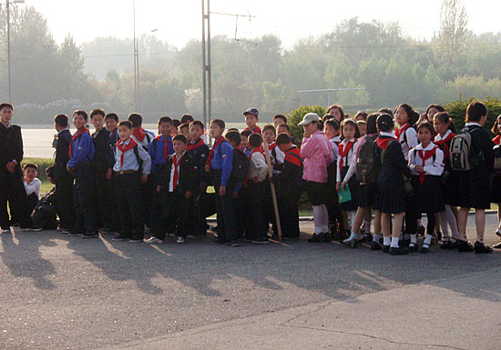 만경대학생소년궁전에 공부하러 나온 학생들의 모습. [사진-통일뉴스 김양희객원기자]