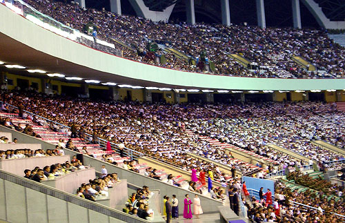 정상회담 일정 둘째날, 남북 두 정상이 아리랑 공연을 참관할 것으로 예상되는 능라도 5.1경기장. [사진-통일뉴스 자료사진]