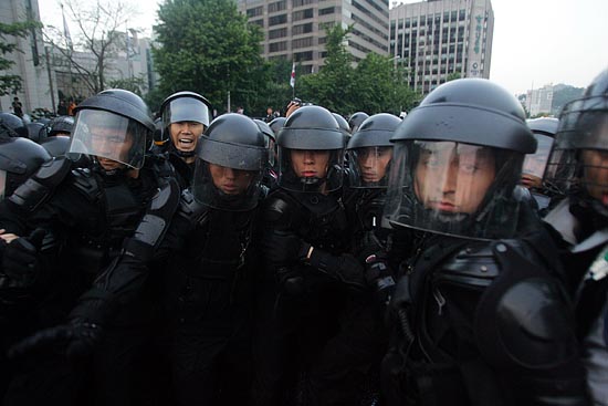 '경찰특공대'의 모습.[사진-통일뉴스 조성봉 기자]