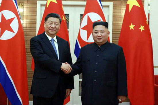 김정은 북한 국무위원장과 시진핑 중국 국가주석이 22일 친선 메시지를 교환했다. 사진은 2019년 6월 [자료사진 - 통일뉴스]