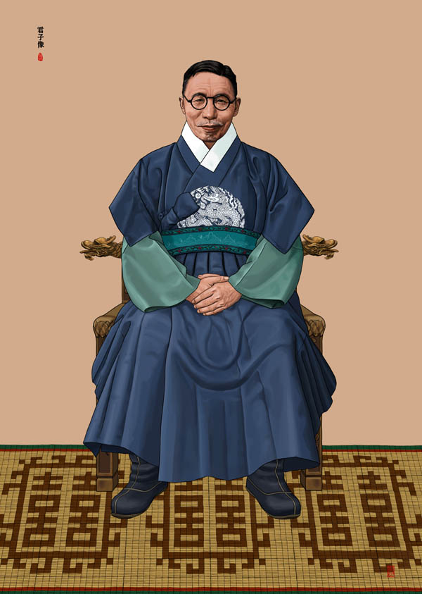 김구 초상/심규섭/디지털그림/2021. [자료사진 - 심규섭]