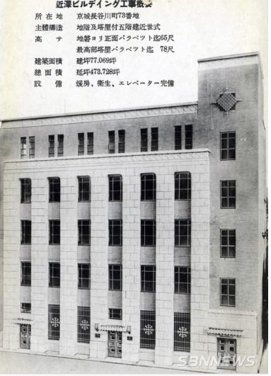 일제 강점기 서울 중구 소공동에 있던 근택호텔 모습. 해방 직후 이 건물에 조선공산당 본부와 해방일보사가 입주했고, 지하에 인쇄소 조선정판사가 있었다.