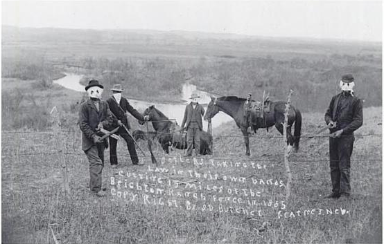 [자료2] 1885년 브라이턴 농장의 울타리를 자르는 주민들. S.D부처 작.