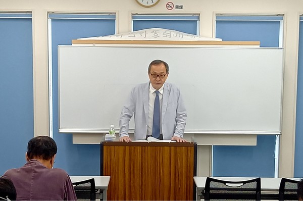 기념 강연을 하고 있는 송세일 위원장. [사진-통일뉴스 이준일 통신원]