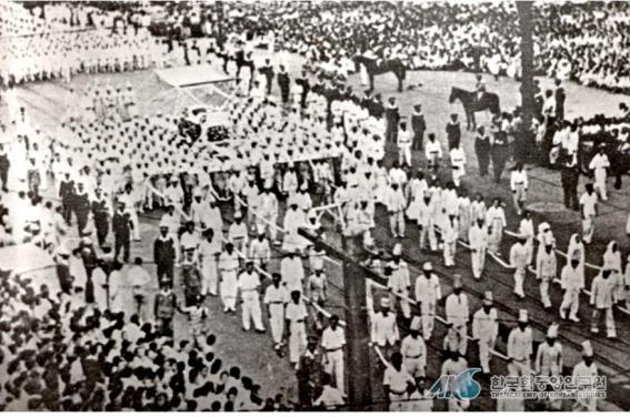 1949년 7월 김구 주석 국민장 장례식 모습(사진=한국학중앙연구원)