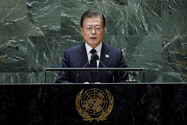문재인 대통령이 지난 9월  유엔총회 기조연설을 통해 한반도 종전선언을 제안했다.