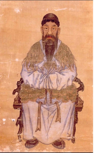 ‘단군 전신상’, [부여 천진전 단군화상(扶餘天眞殿檀君畵像)], 충청남도 문화재자료 제 369호. 크기: 34×53㎝. [사진제공 - 문화재청]