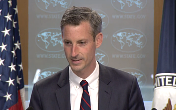 10일 브리핑하는 프라이스 미 국무부 대변인. [사진 갈무리-미 국무부 유튜브]