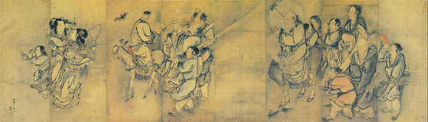 김홍도/종이에 수묵담채/132.8*575.8cm/국보 제139호/1776년/리움미술관 소장. 김홍도가 31세 때인 1776년(영조 52) 봄에 그렸다. [사진제공 - 심규섭]