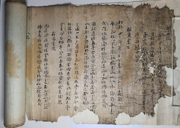 『관서록(關西錄)』, 신광수 자필본, 1774년, 축본, 크기 : 590 × 36.5 cm. 신광수의 『관서악부(關西樂府)』와는 또 다른 작품이다. [사진 제공 - 이양재]