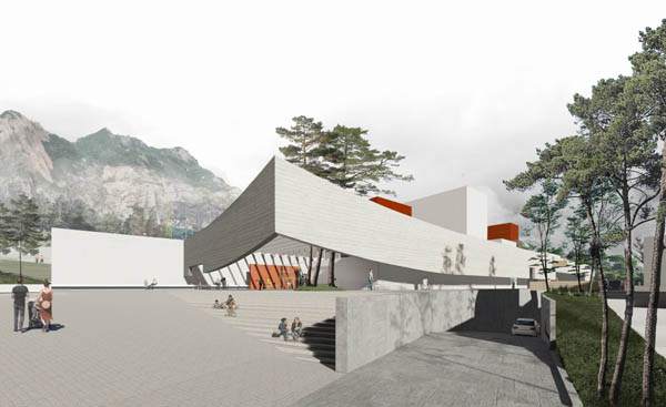 국립한국문학관 건립 국제 설계 공모 당선작 외경. 2021.07. [사진 출처 - 국립한국문학관] 