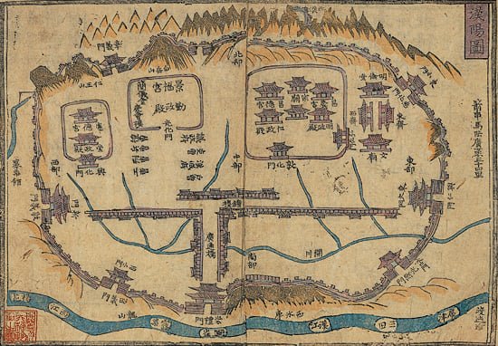 광통교가 그려진 옛 지도이다. 광통교만 특별히 강조해서 만들었다. [사진 제공 - 심규섭]