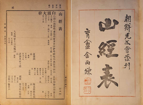 『산경표』, 신경준 원저, 1913년(초판본), 조선광문회 발행. 필자 소장본. [사진 제공 - 이양재]