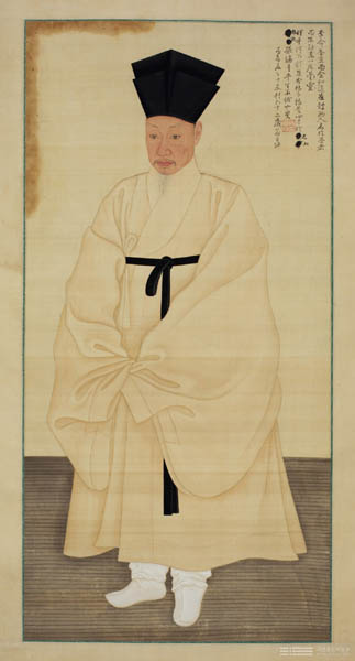 서직수 초상(徐直修 肖像)/김홍도, 이명기 합작/비단에 채색/148.8cm*71cm/1796년 조선/국립중앙박물관 소장. 당대 선비의 상징이다. 서직수는 양반 가문 출신으로 과거시험에 합격한 진사이지만 벼슬은 하지 않았다. 평생 학문과 자기 수양을 하는 선비로 살았다. [사진 제공 - 심규섭]