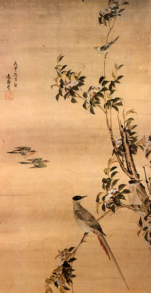 신한평의 그림으로 추정하는 화조도이다. 선묘가 곱고 화면구성은 단아하다. 신한평의 성품도 이러할 것이다. [사진 제공 - 심규섭]