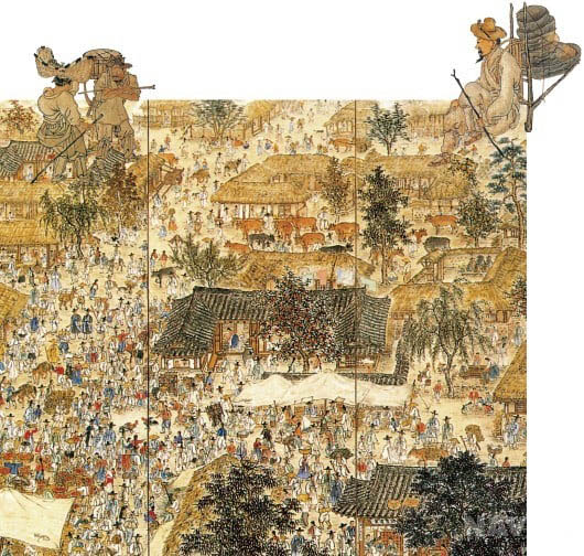 한양의 시장풍경을 그린 삽화. [사진 제공 - 심규섭]