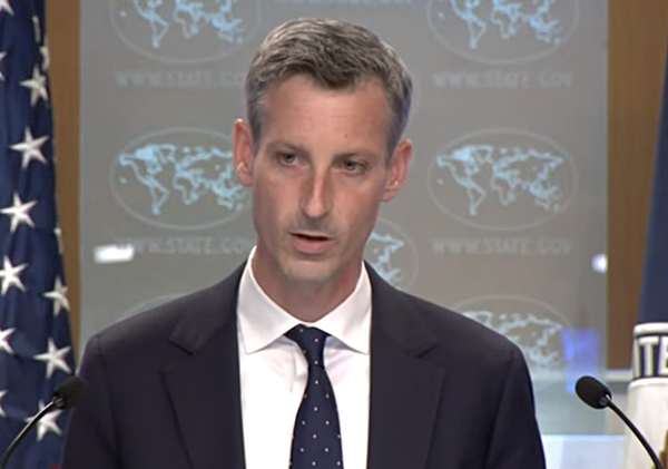 네드 프라이스 미 국무부 대변인. [사진 갈무리-미 국무부 유튜브]