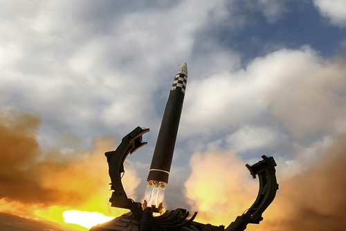 18일 시험발사한 신형 ICBM '화성포-17'형 [사진-노동신문 갈무리]