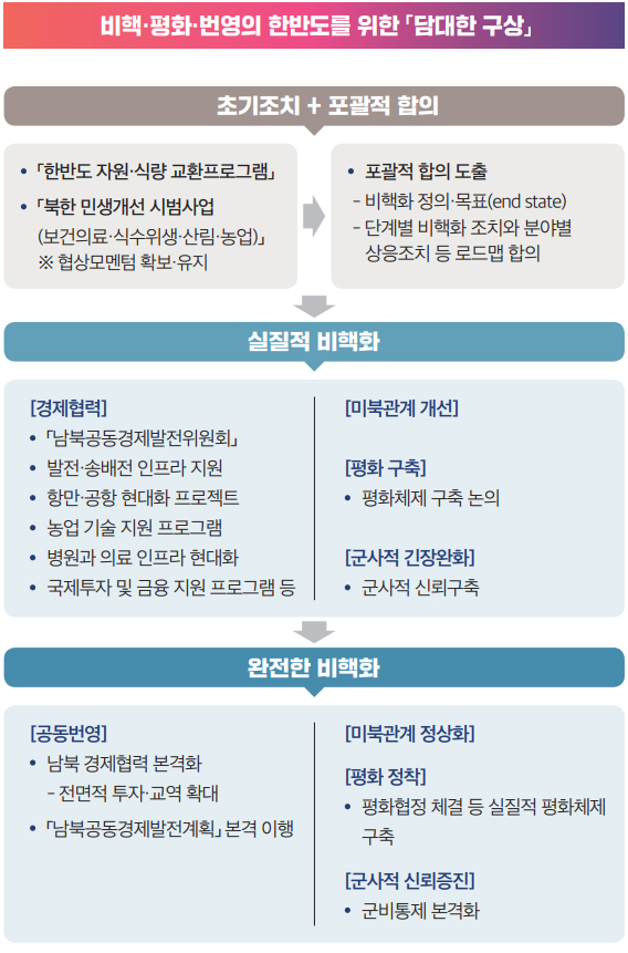 비핵 평화 번영의 한반도를 위한 담대한 구상 단계별 상응조치 [사진-통일부 제공]