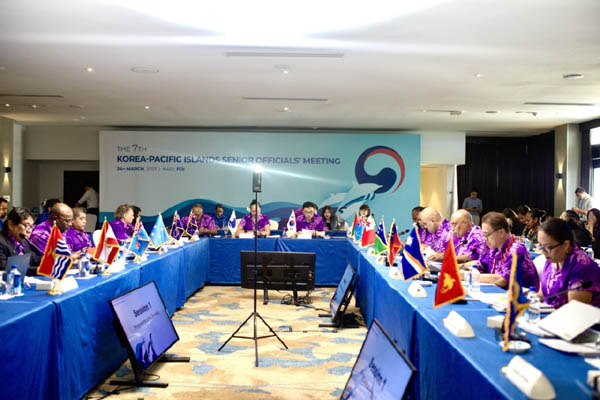 정부는 3월 24일 피지 난디에서 최영삼 외교부 차관보 주최로 ‘제7차 한-태평양도서국 고위관리회의’를 개최했다. [사진 제공 - 외교부]