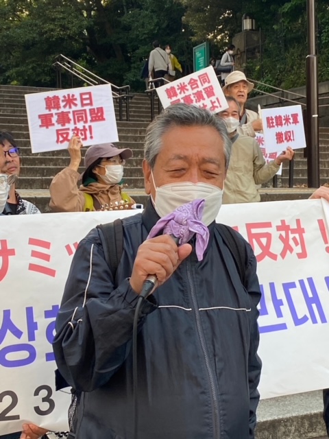 한국산연노조를 지원하는 모임 오자와 다카시 씨. [사진-통일뉴스 박명철 통신원]