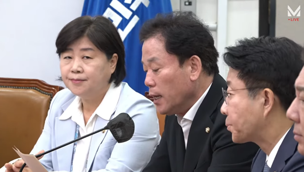 5일 발언하는 송갑석 더불어민주당 최고위원. [사진 갈무리-댈리민주]