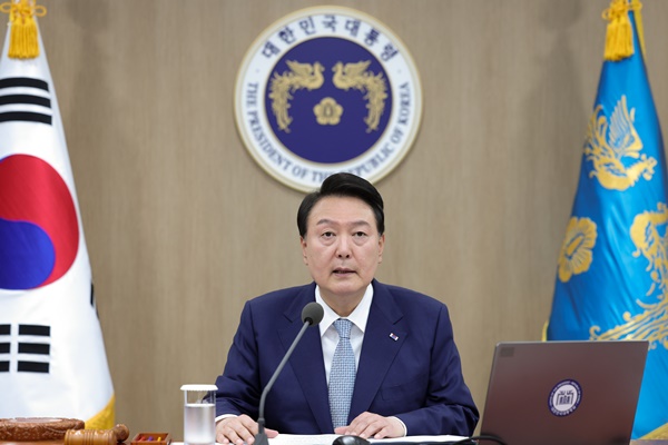지난달 27일 국무회의를 주재한 윤 대통령. [사진제공-대통령실]