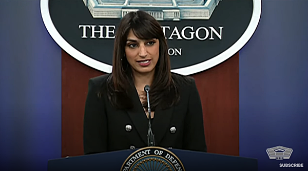 사브리나 싱 미 국방부 부대변인. [사진 갈무리-미 국방부 SNS]