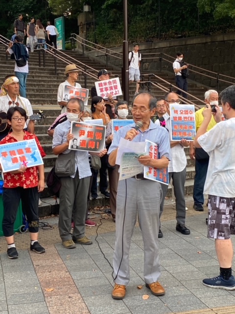 호소문을 낭독하는 곽수호 고문. [사진-통일뉴스 박명철 통신원]