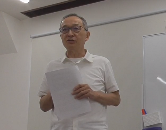 정세강연을 하고 있는 송세일 위원장. [사진-통일뉴스 이준일 통신원]