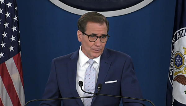 6일 외신센터에서 브리핑하는 존 커비 미 백악관 NSC 조정관. [사진 갈무리-국무부 유튜브]