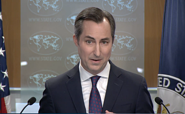 25일 브리핑하는 매튜 밀러 미 국무부 대변인. [사진 갈무리-미 국무부 유튜브]