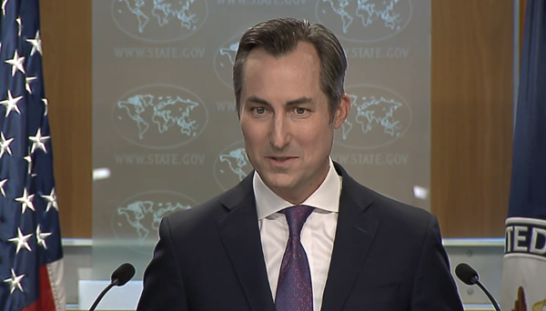 28일 브리핑하는 매튜 밀러 미 국무부 대변인. [사진 갈무리-미 국무부 유튜브]