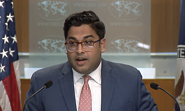 4일 브리핑하는 파텔 미 국무부 부대변인. [사진 갈무리-미 국무부 유튜브]