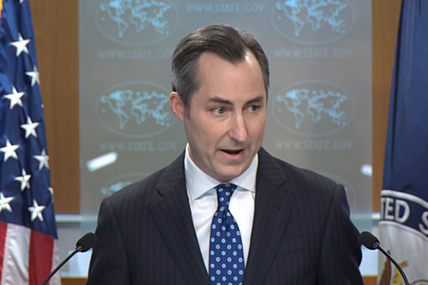 1일 브리핑하는 매튜 밀러 미 국무부 대변인. [사진 갈무리-미 국무부]