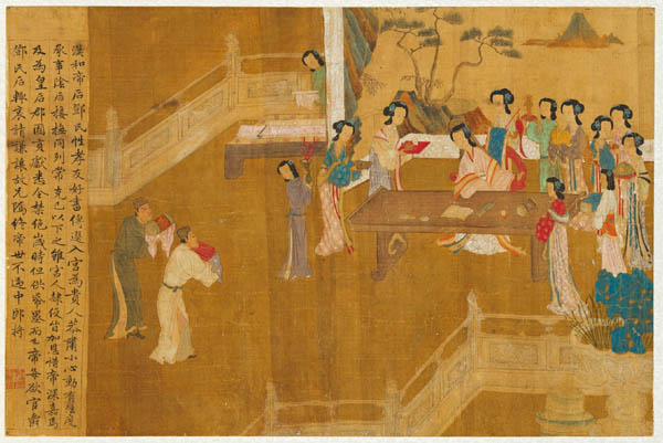 『열조현후도(列朝賢后圖)』 첫 번째 그림, 견본채색, 28.5×28.2cm, 국립중앙박물관 소장(4점, 덕수 1870). [사진 제공 – 이양재]