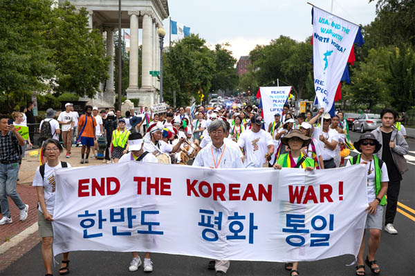 지난해 정전 70주년을 맞은 7월 27일 전후로 ‘Korea peace action’이 진행됐다. [사진 제공 - 정연진]