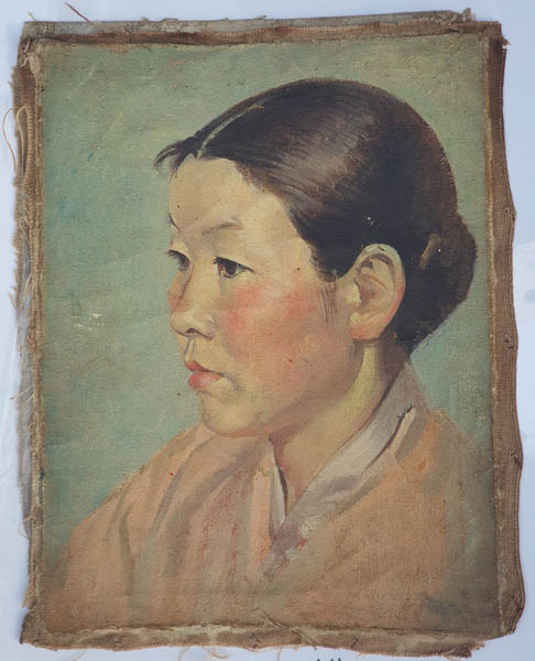그림① 「백운선 초상」, 리쾌대, 1962년, 유화, 29×22cm. 리쾌대가 북에서 1956년에 결혼한 후처이다. [사진 제공 – 이양재]