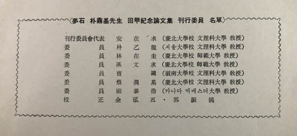 1975년 박정기 교수의 회갑논문집 간행위원회 대표를 맡을 만큼 안재구 교수는 경북대 수학과를 실질적으로 이끈 교수였다. 그런데도 문교부는 1976년 2월 ‘국가관 미확립’ ‘학생운동에 동정적’이란 이유를 들어 안재구 교수를 재임용에서 탈락시켜 경북대 전체를 술렁이게 만들었다. [사진 제공 – 안영민]