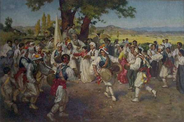 「농악」, 리쾌대, 1957년. [사진 제공 – 이양재]