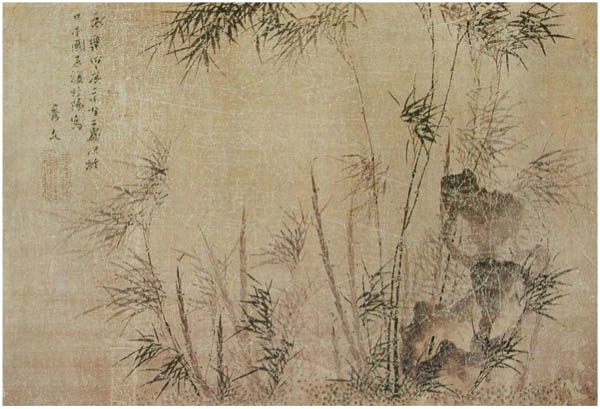 『묵죽화책』 제10장, 이수문, 1424년, 30.6×45cm, 일본 개인소장. 이 화책에 들어 있는 그림들은 이수문의 가장 확실한 작품이다. [사진 제공 - 이양재]