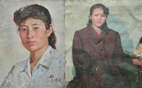 「선동원」. 리쾌대, 유화, 1962, 26×35.3cm. / 「교환수」. 리쾌대, 유화, 1963, 44.5×50.5cm. [사진 제공 – 이양재]