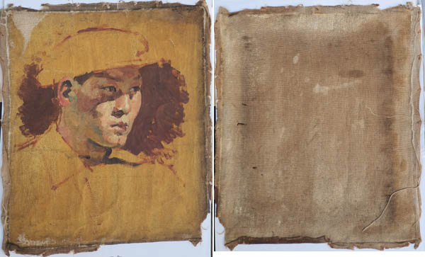 「로동자」①. 리쾌대, 유화, 어느 작품의 초안으로 보인다. [사진 제공 – 이양재]