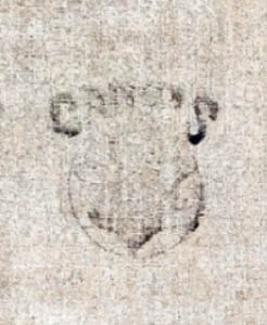 어느 위작의 뒷면 캔바스. [사진 제공 – 이양재]