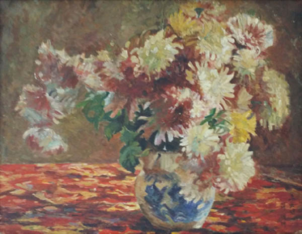 「꽃」①. 리쾌대, 1956년, 유화. [사진 제공 – 이양재]