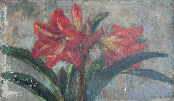 「꽃」②. 리쾌대, 유화. 22.5×38cm. [사진 제공 – 이양재]