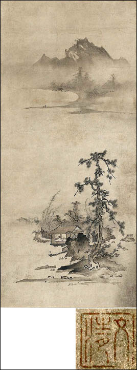 「산수도(山水圖)」, 문청, 1점, 지본수묵, 미국보스톤미술관 소장. [사진 제공 – 이양재]