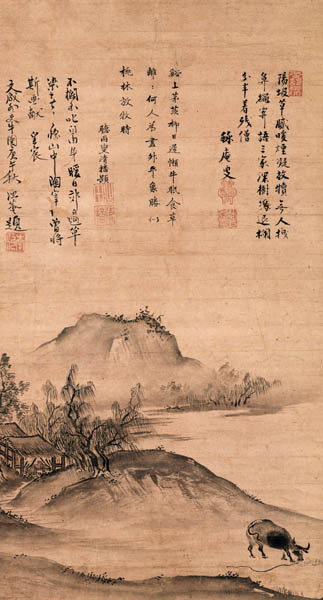 「방우도(放牛圖)」, 문성, 1점, 1445년경. 지본수묵, 일본 교토국립박물관 소장. [사진 제공 – 이양재]