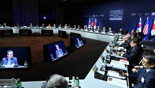 조태열 외교부 장관은 축사를 통해 최근 한미일 협력관계에 대한 우리 정부의 입장을 밝혔다. [사진 제공 - 외교부]