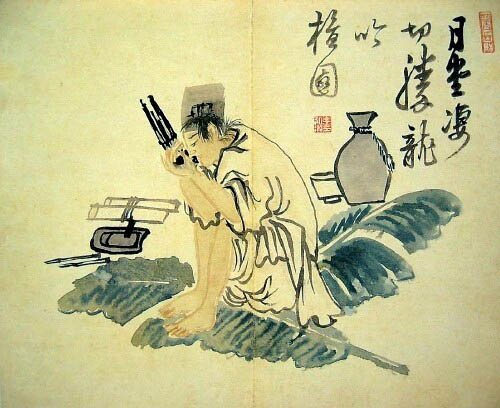 김홍도/월하취생도/23.2*27.8/종이에 수묵 담채/간송미술관 소장. [사진 제공 – 심규섭]